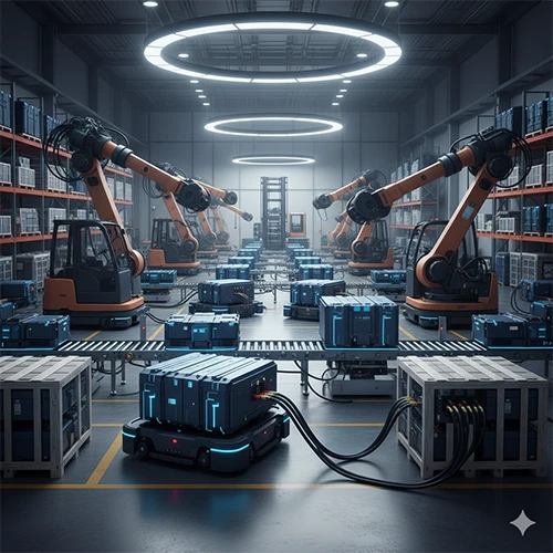 Industrial power battery project enters mass delivery stage, supporting multiple types of automated equipment